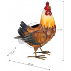 Poule décorative en métal 33 cm