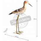 Bécasse décorative en métal 53 cm