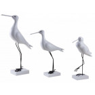 Oiseaux de mer en bois sur pieds (lot de 3)