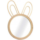 Miroir en rotin lapin