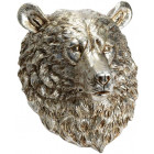 Trophée tête d'ours argenté 45 cm
