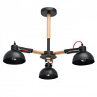 Suspension noire megapolis 3 ampoules 45 cm
