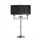 Lampe stanford, nickel, abat-jour noir