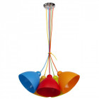 Suspension chromée kinder 5 ampoules 92 cm
