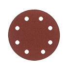 8 disques auto-agrippant corindon semi-vrac - D. 125 mm Gr. 40 - 8 trous pour bois et métaux - LEMAN - 12508.81