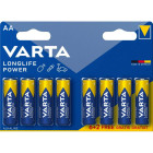 6+2 Piles Alcalines AA / LR6 Varta LongLife Power - BRICODEAL - 546597