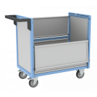 Chariot conteneur PP alvéolaire 250 kg - Avec ou sans toit et dimensions au choix
