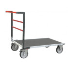 Chariot à dossier fixe 600 kg - Matière du plateau et dimensions au choix