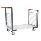 Chariot modulaire grillagé 2 dossiers plateau bois 850 x 500 mm 250 kg - 806724142