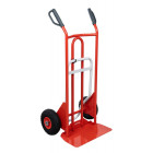 Diable à poignées à garde 250 kg - Bavette fixe et repliable - Type de roues au choix