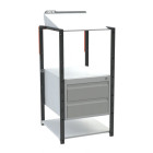 Pupitre à plan inclinable 2 tiroirs à patins 150 kg - 820005996