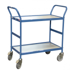 Servante 2 plateaux bois, double poignées verticales, 780 x 420 mm, 150 kg