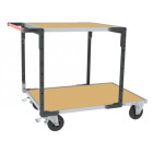 Servante FLAT-PACK™ 2 plateaux médium 1 plateau 1200 x 800 mm et 1 plateau 900 x 800 mm roues CC 400 kg - 884732231