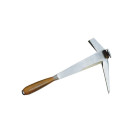 Marteau de couvreur à droite, forgé, manche cuir