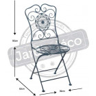 Chaise de jardin pliante en métal mandala