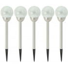 Lampe solaire ronde sur pique ice (lot de 5)