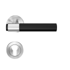 Poignée de porte Studio Select BER90A1 PZ0 71 sur rosace 3 pièces - Clé I - Inox satiné - C. 7 mm - KARCHER DESIGN - ER90A1 PZ0 71