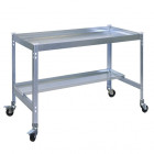 Table de préparation jardinage simon rack desk mobile 90x60cm gris galvanisé