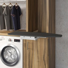 Planche à repasser amovible et pliable pour meuble à monter sur étagère