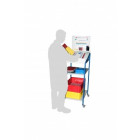 Pupitre avec rangement 2 étagères, à roulettes 150 kg - 820005969