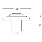 Clous podotactiles à sceller Waccess inox 304 WATTELEZ tête Ø25 tige Ø10 mm - 200 clous - 810930