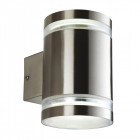 Applique 2 ampoules atlas, acier inoxydable