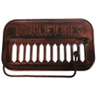 Support papier toilette ancien métal rouille