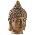 Tête de bouddha en résine dorée