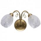 Applique murale dorée megapolis 2 ampoules 21 cm