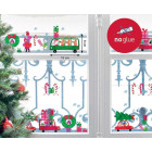 Sticker fenêtre voitures et cadeaux de noël 24 x 3 x 36 cm