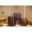 Photophore en verre teinté violet