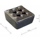 Cendrier capitonné en aluminium