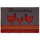 Paillasson en fibres de coco 3 poules