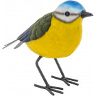 Mésange bleue décorative en métal