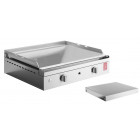 Plancha en inox lisse avec couvercle chef 55 cm