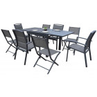 Salon de jardin full aluminium 8 personnes modulo