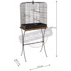 Ensemble cage rétro pour oiseaux madeleine avec pieds