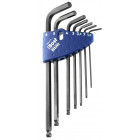 Jeu de clé BOST 6 pans sphérique - 9 pièces sur support - 866500