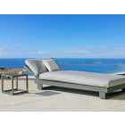 Bain de soleil avec table basse en aluminium amayes