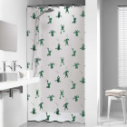Rideau de douche freddy 180x200 cm blanc et vert