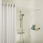 Tringle de rideau de douche télescopique 125-220 cm blanc