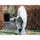 Couverture d'hiver avec fermeture 70 g/m² blanc 1,5x1,5x2 m