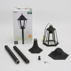 Lampe d'éclairage de jardin 60 w noir 125 cm clas5000.037