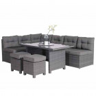 Garden impressions mobilier de jardin 16 pcs coral gris foncé 03640gy