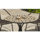 Salon de jardin table ronde mosaïque albir brasil