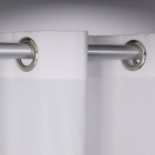 Rideau de douche double 180x200 cm gris et blanc
