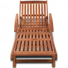 Vidaxl chaise longue bois d'acacia massif 200 x 68 x 83 cm