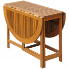 Vidaxl table à abattants d'extérieur ovale bois d'acacia