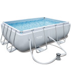Bestway ensemble de piscine rectangulaire 282x196x84 power steel 56629