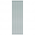 Poteau de jardin 10 pcs 1,5 m Métal Vert